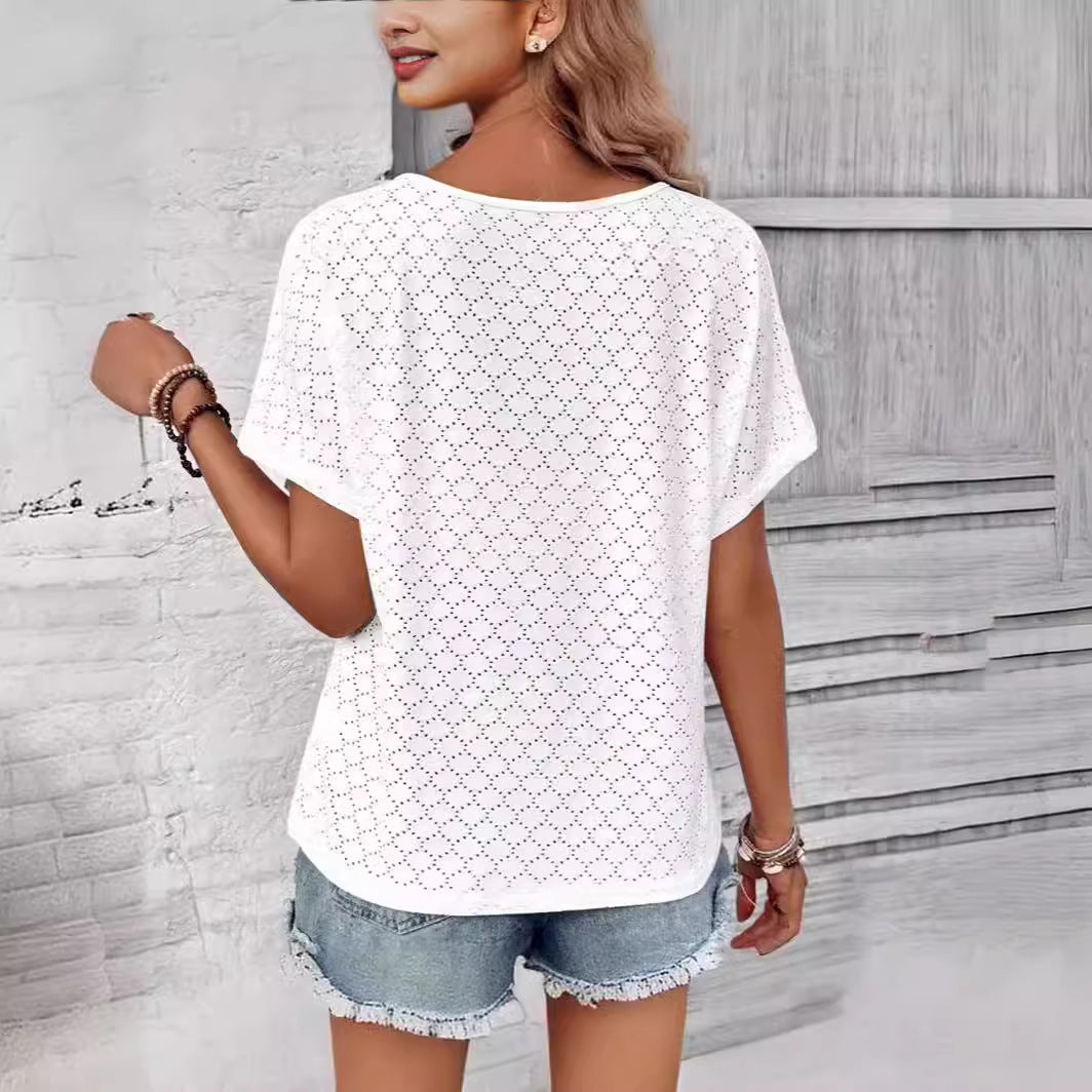 Hollow Jacquard Top