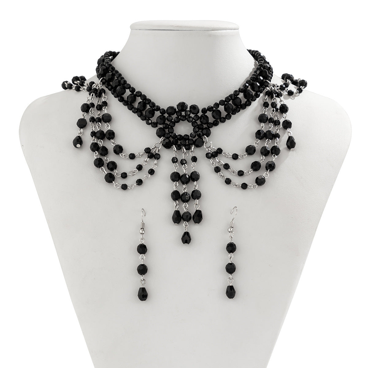 Gothic Beaded Weave Necklace