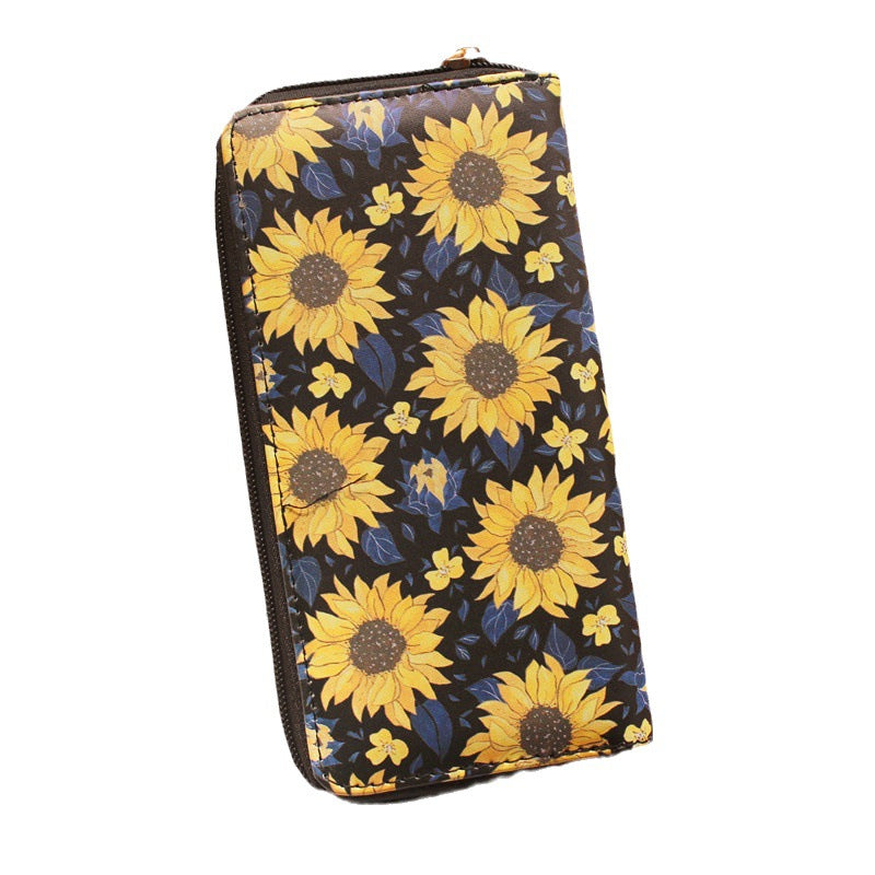 Sunflower Print Wallet