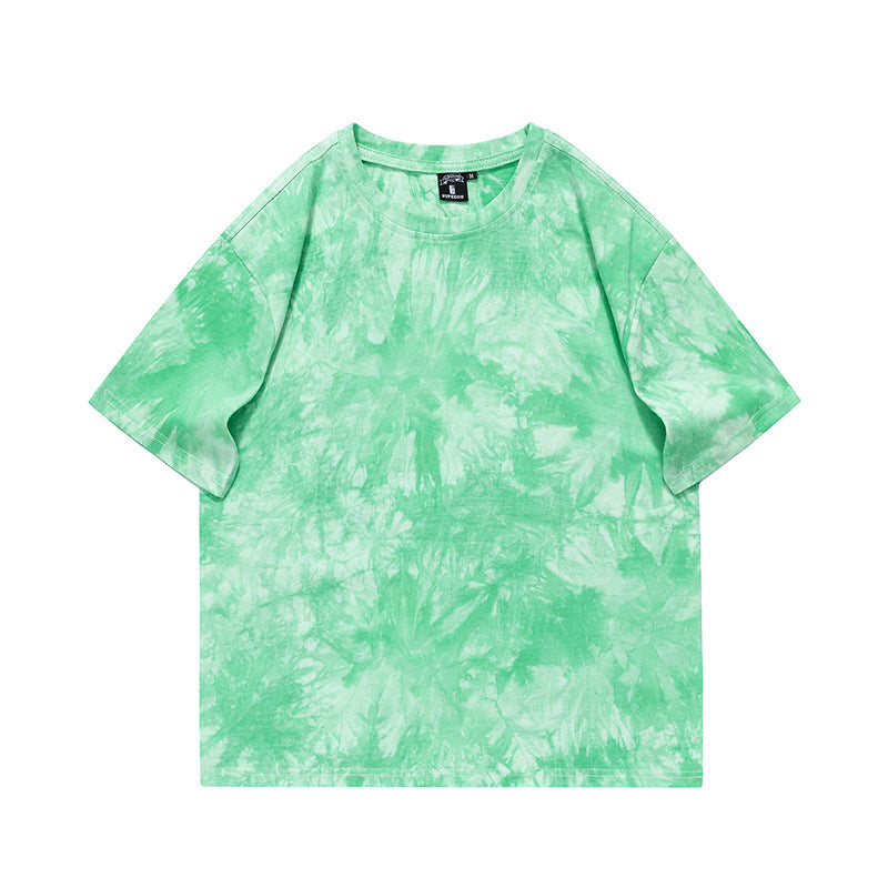 Cotton Short Sleeve Tie-dye Design Fashionable T-shirts