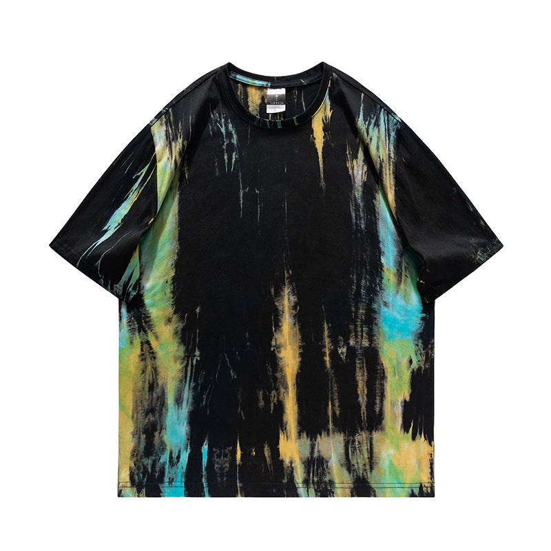 Cotton Short Sleeve Tie-dye Design Fashionable T-shirts