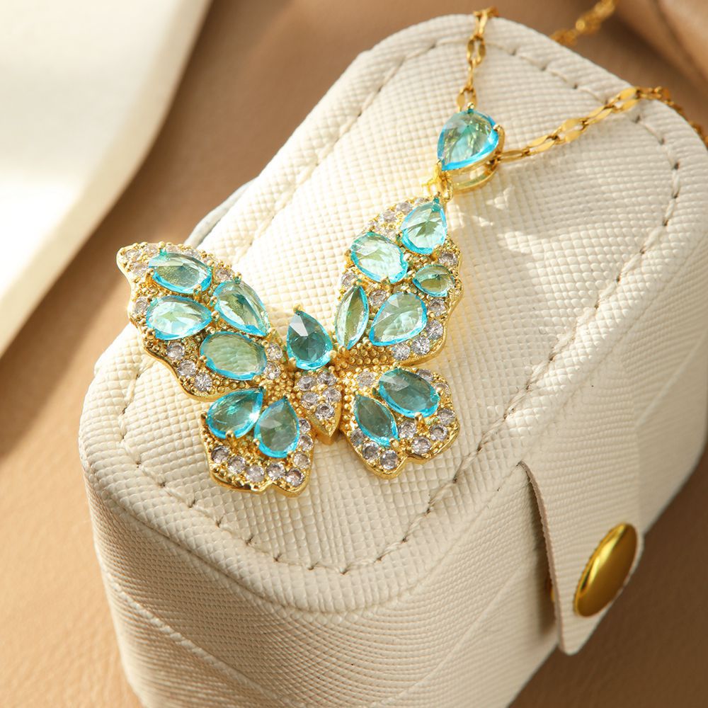 Zircon Butterfly Necklace