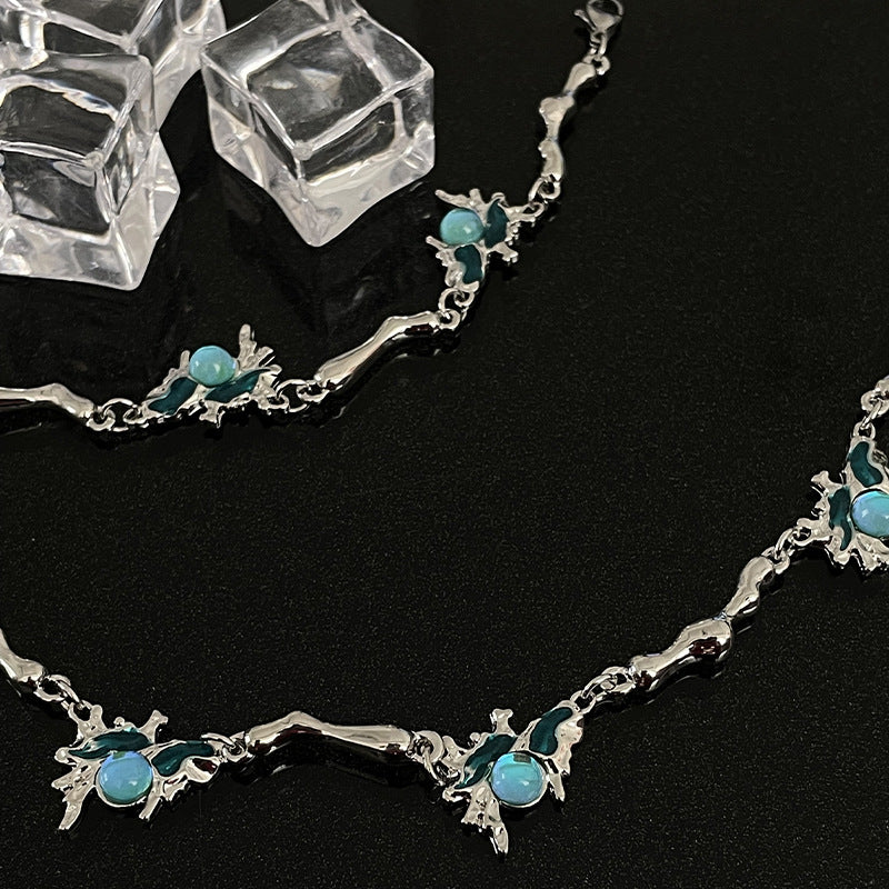 Blue Sea Moonlight Star Necklace