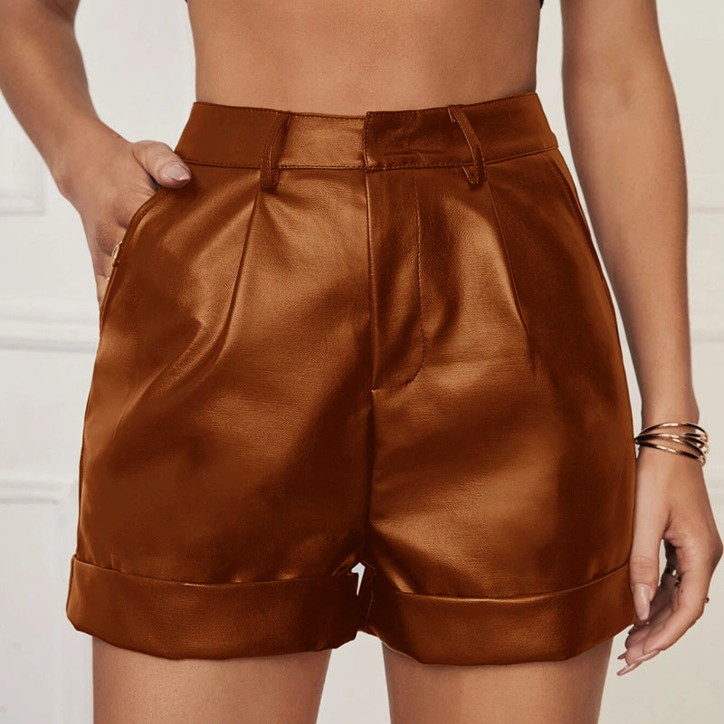 PU Leather Shorts