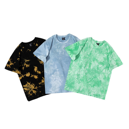 Cotton Short Sleeve Tie-dye Design Fashionable T-shirts