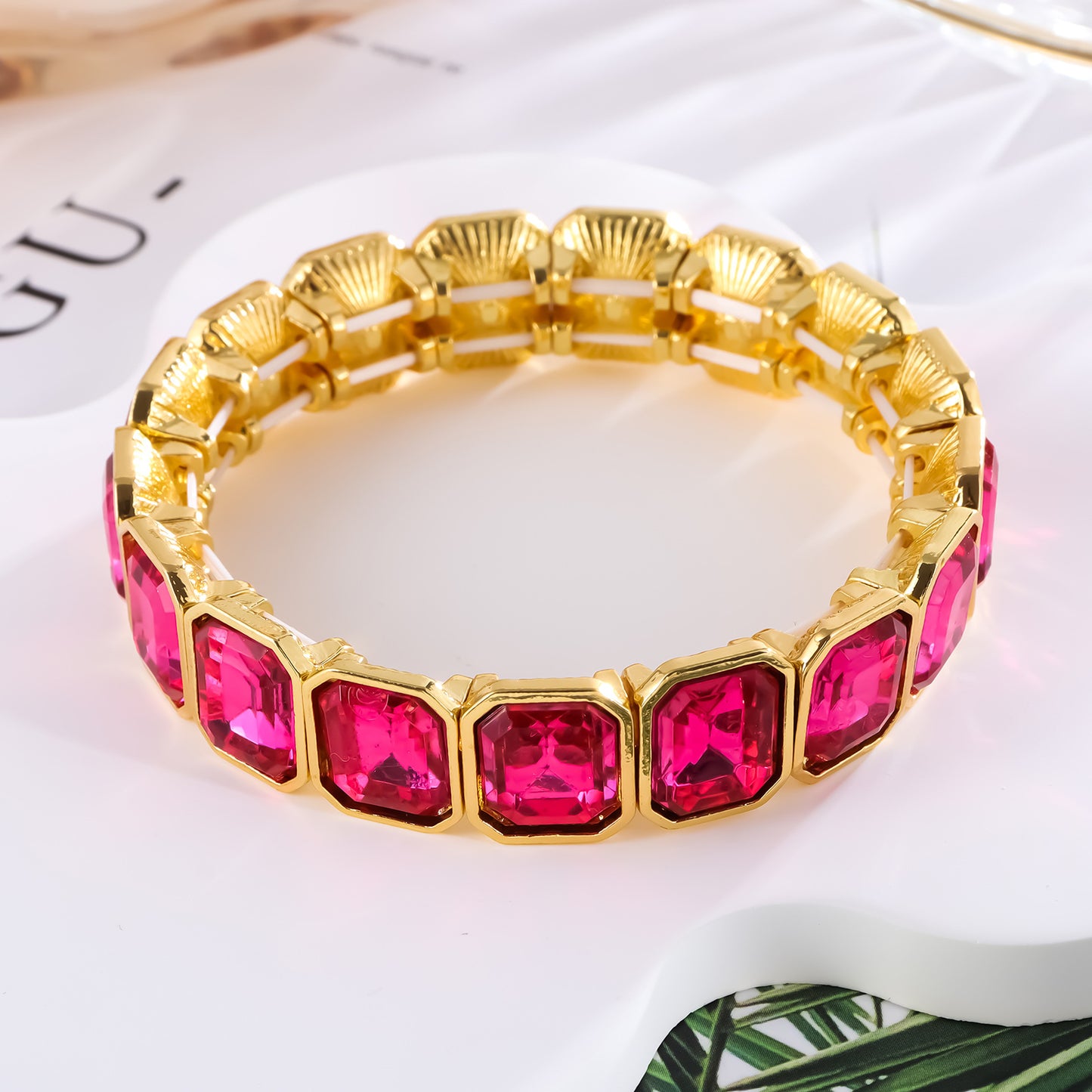 Full Artificial Diamond Bracelet Telescopic Bracelet