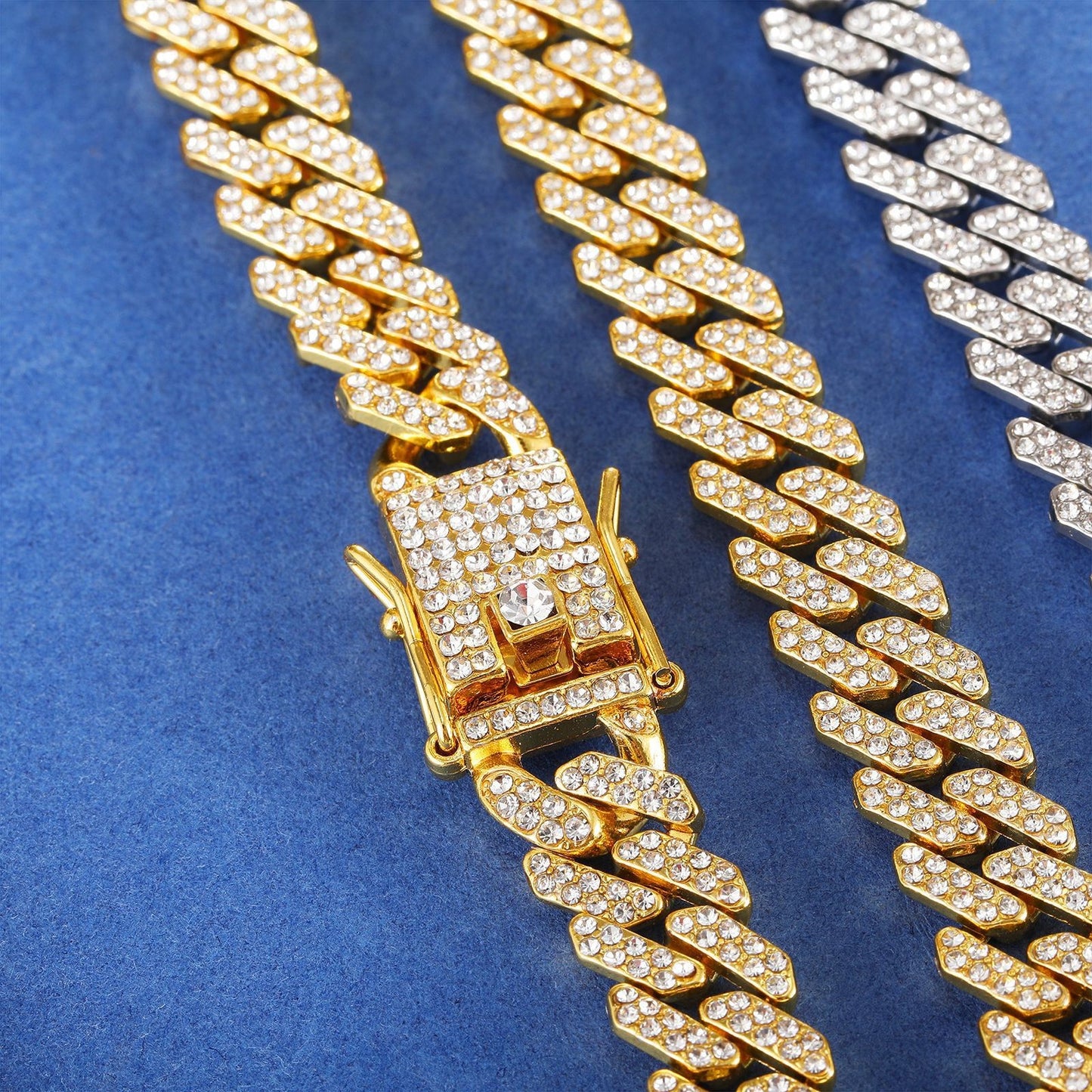 Cuban Link Rhinestone Chain Necklace