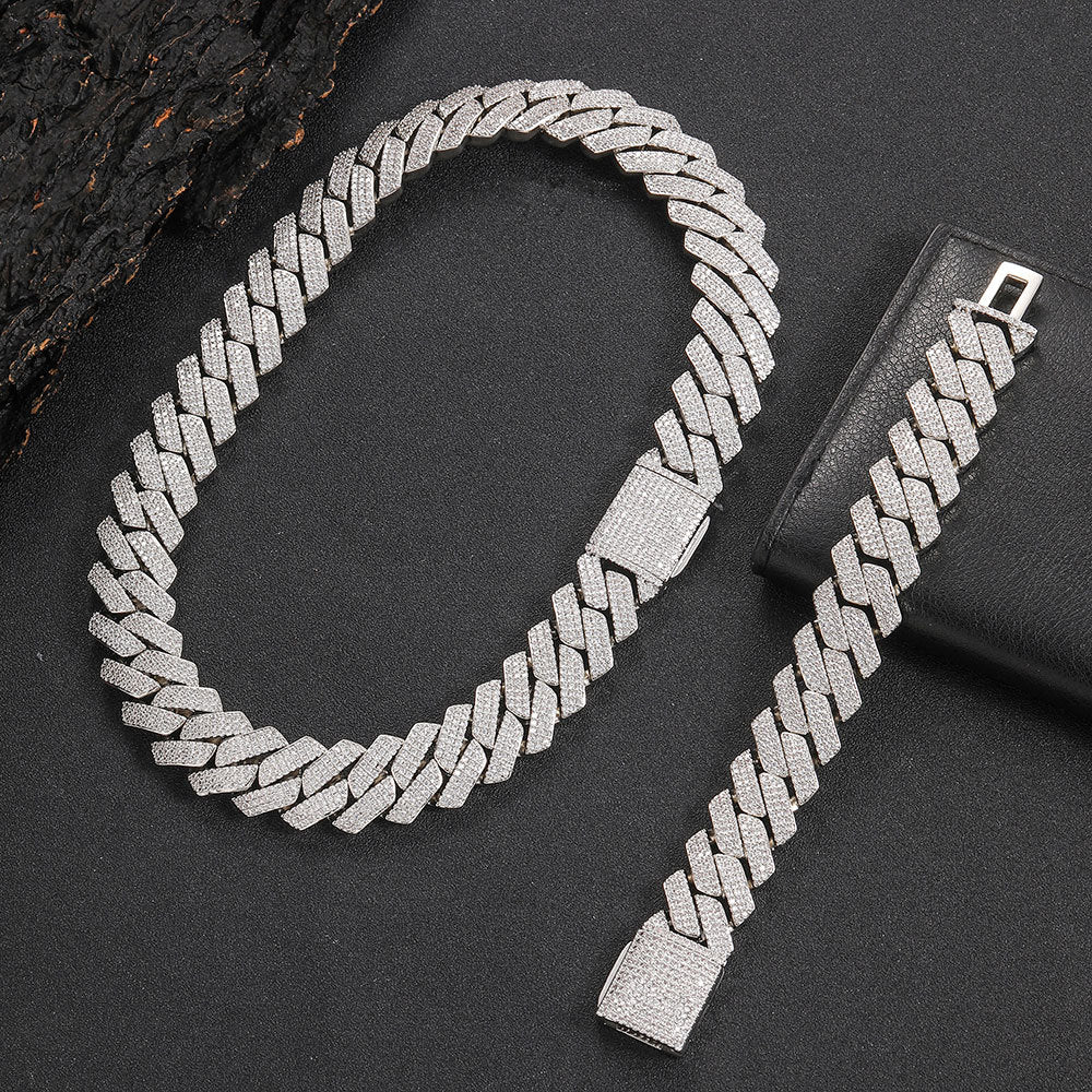 20mm Flip Buckle Three Rows Necklace