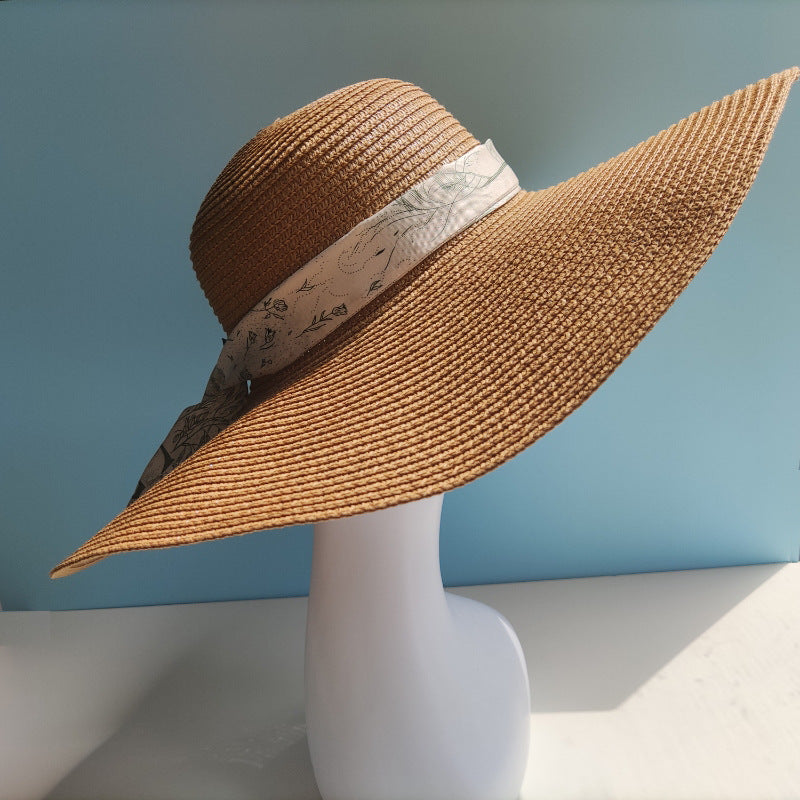 Beach Vacation High Sense Ribbon Hat