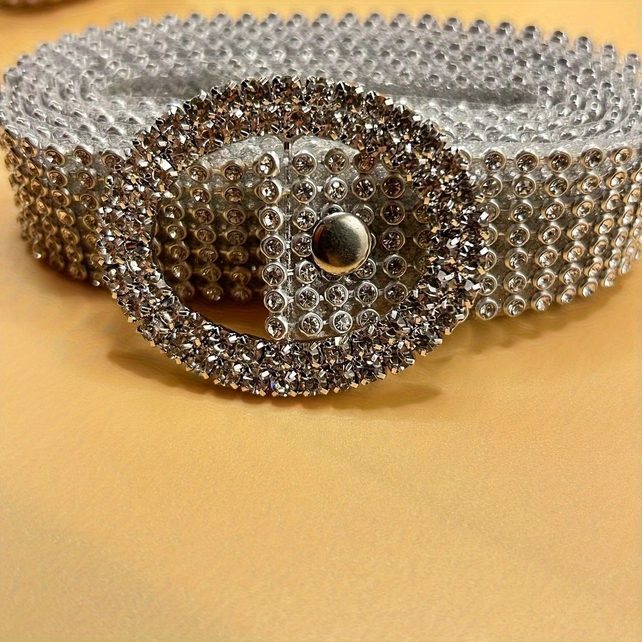 Fashion Diamonds Over Rhinestone Belt