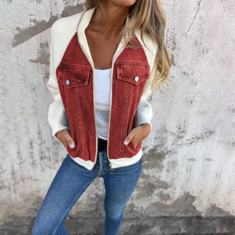 Denim Raglan Sleeve Coat