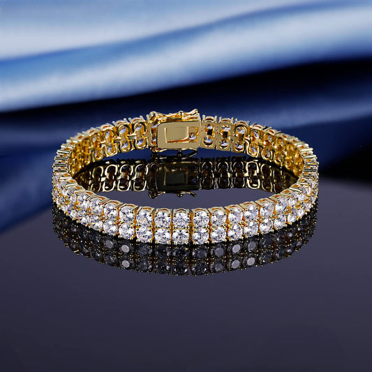 Inlaid Zircon Tennis Bracelet Double Row