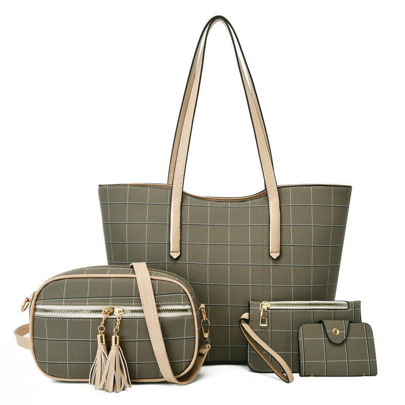 Texture Shoulder Bag Four-piece Set