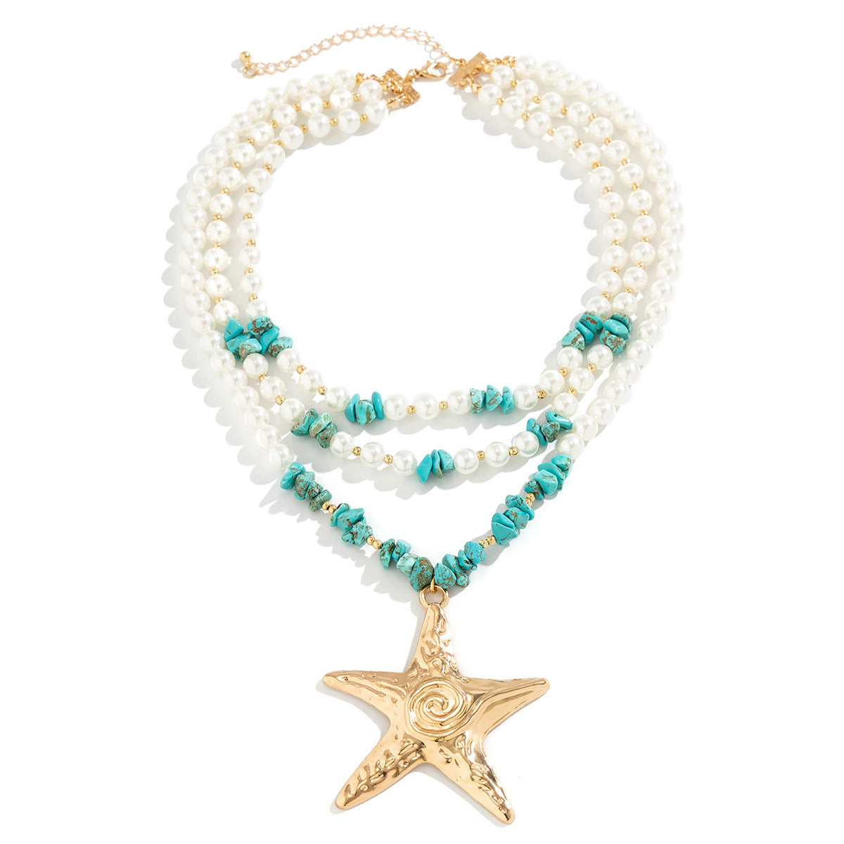 Exaggerated Starfish Large Pendant Necklace