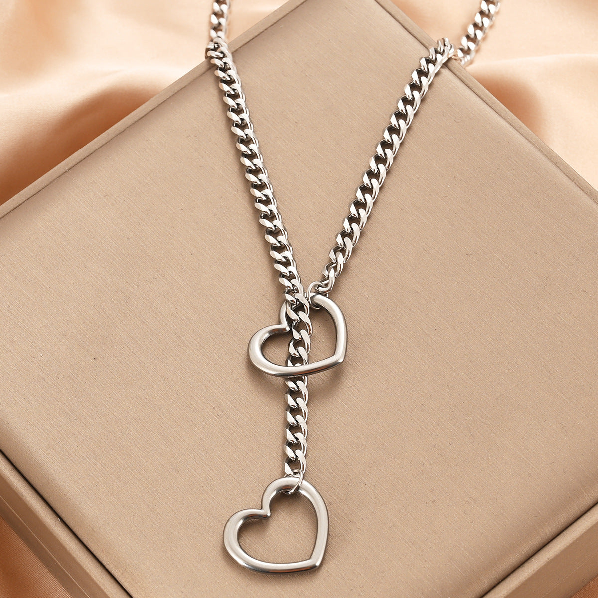 Stainless Steel Slip Chain Choker Necklace