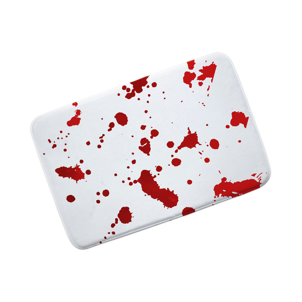 Halloween Blood Footprints Bathroom Mat