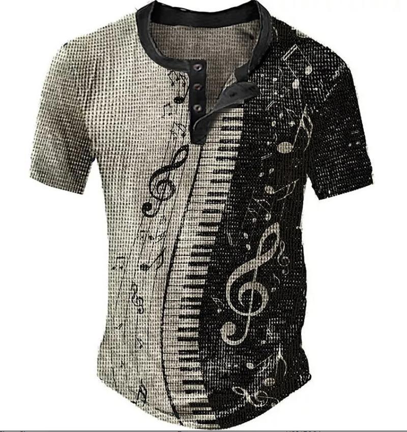 Men's T-shirt Casual Digital Printing Loose Short Sleeve