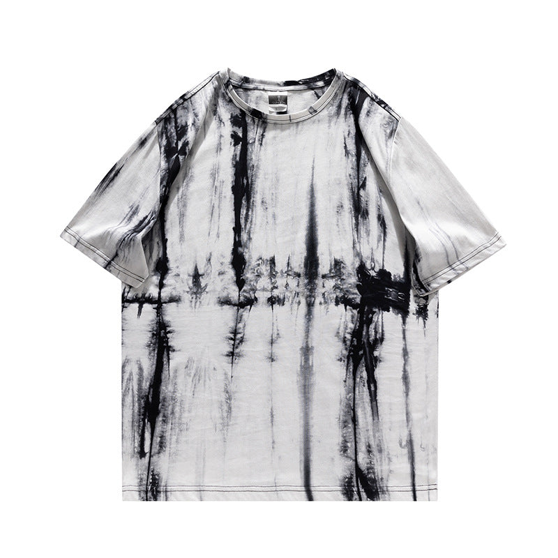 Cotton Short Sleeve Tie-dye Design Fashionable T-shirts