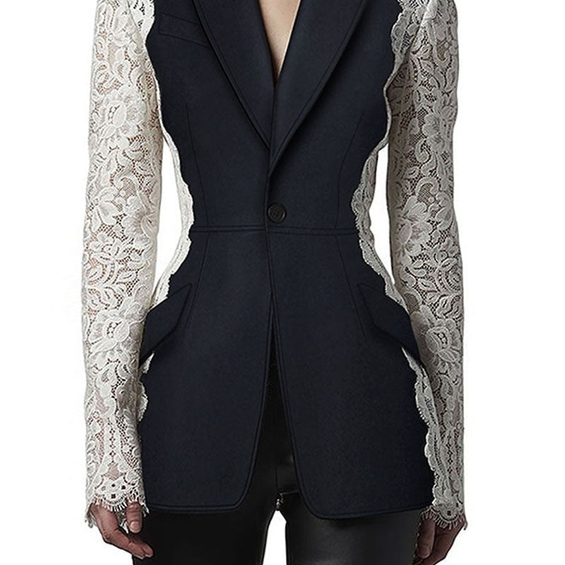 Women's Fashionable Lace Long-sleeved Jacket