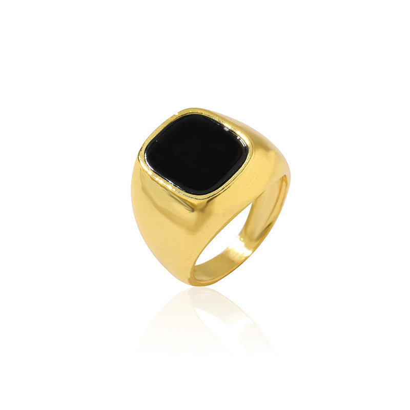 Epoxy Glossy Gold Ring