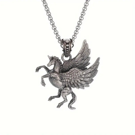 Pegasus Winged Unicorn Necklace.