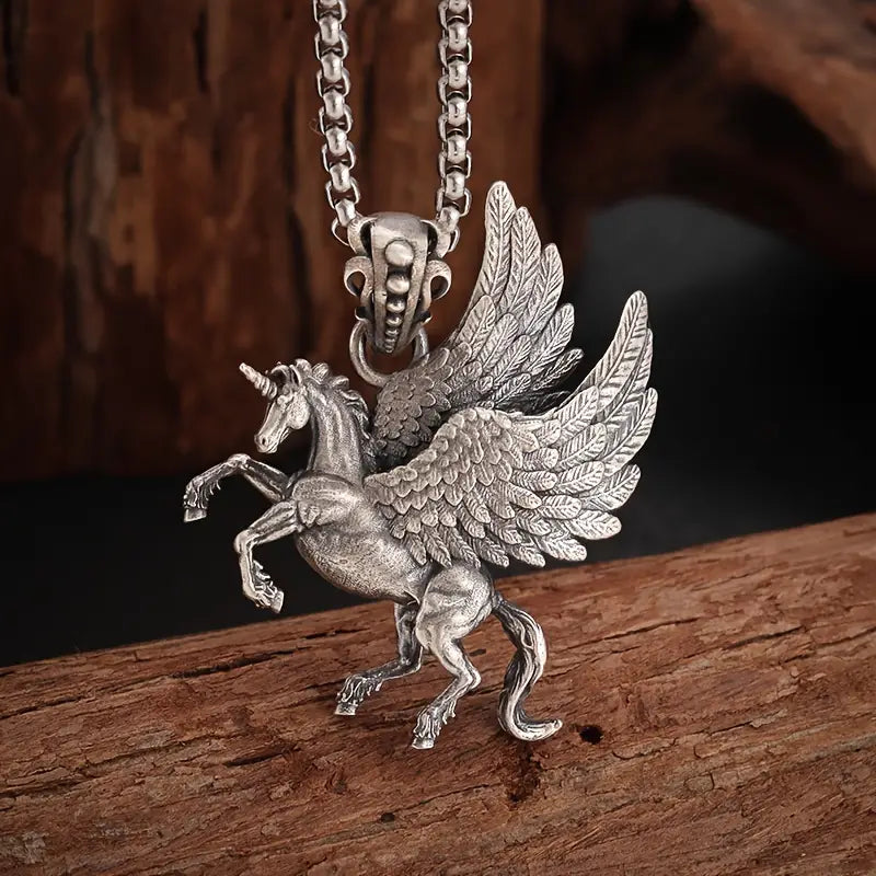 Pegasus Winged Unicorn Necklace.