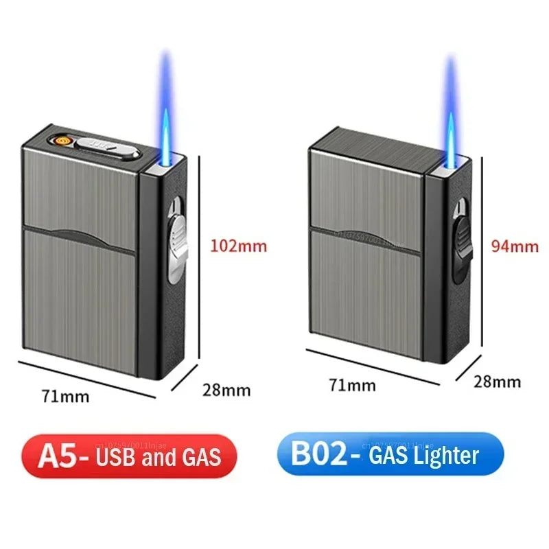 USB 2-in-1 Multifunctional Gas and Electric Cigarette Case