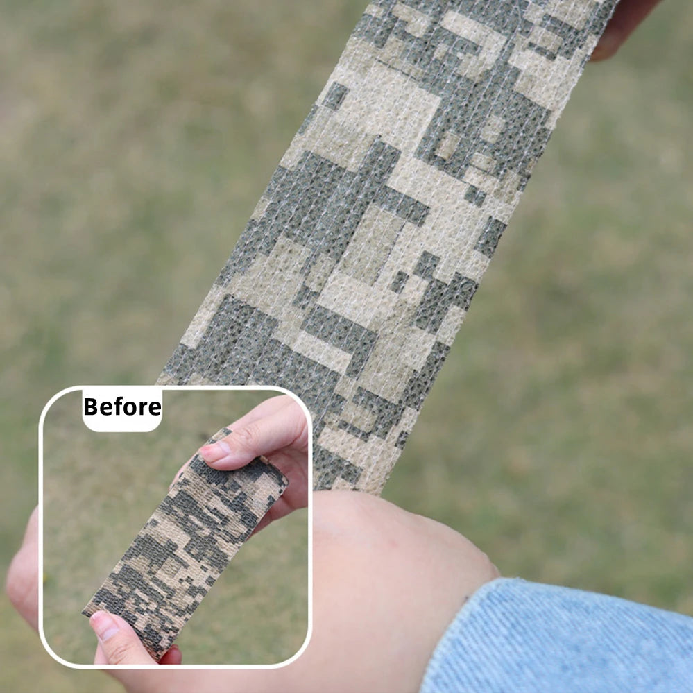 1 Roll U Pick 4.5m*5cm Waterproof Outdoor Camouflage Stealth Tape Wraps