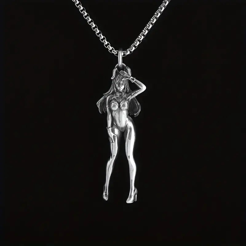 Sexy Bunny Girl Pendant Necklace.