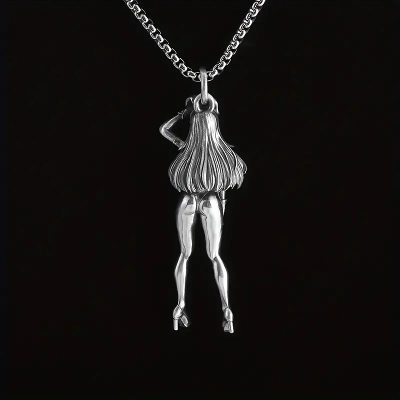 Sexy Bunny Girl Pendant Necklace.