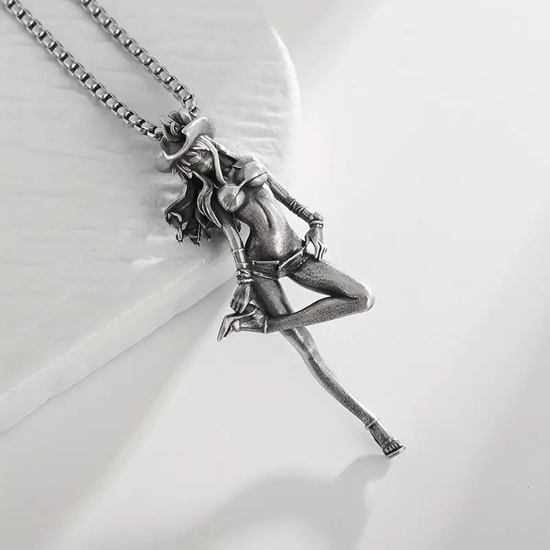 Sexy Cowgirl Pendant Necklace.