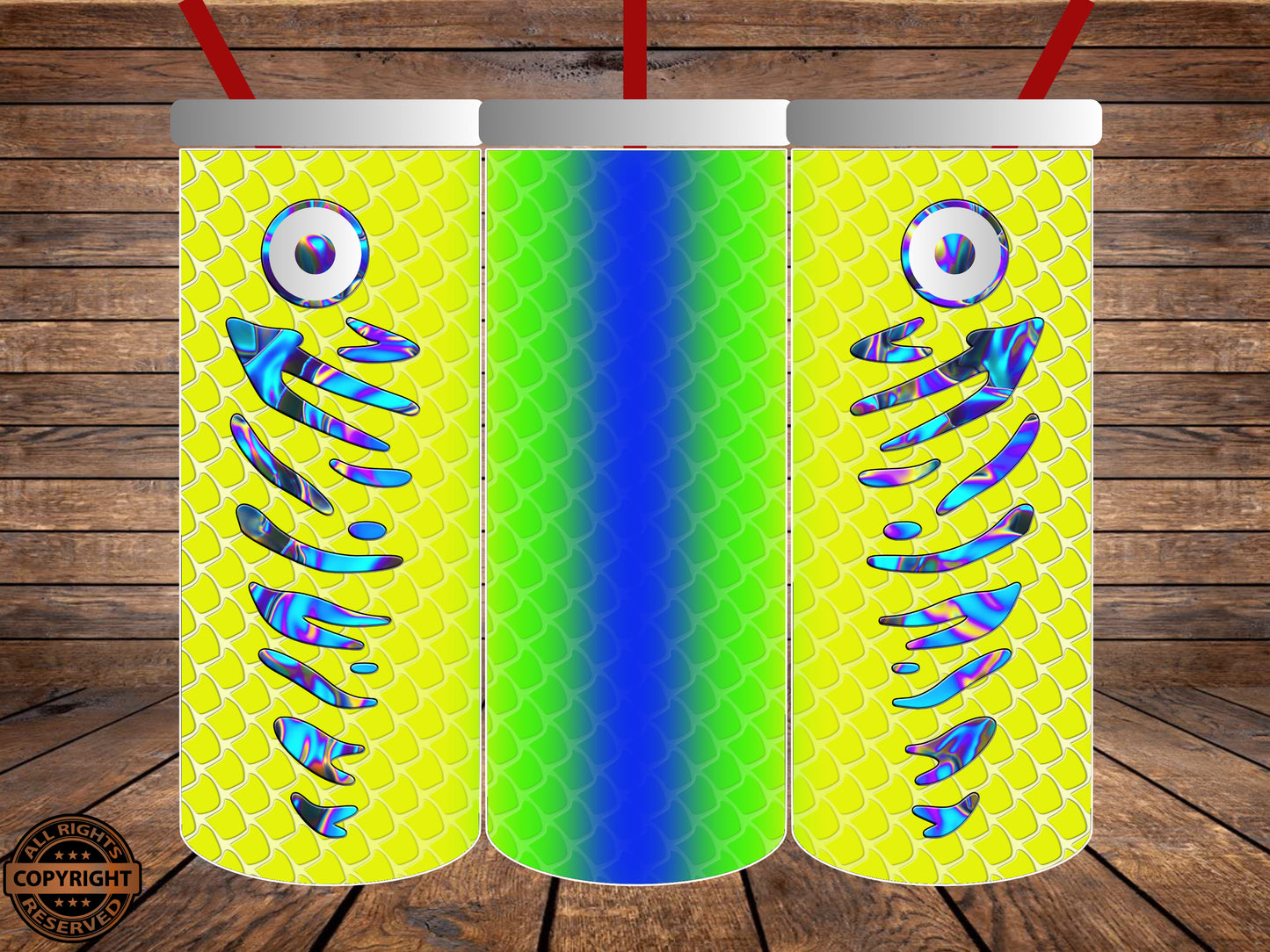 Lure Tumbler Wrap. PNG Digital Print file.