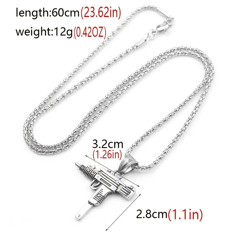 Uzi Machine Gun Necklace.