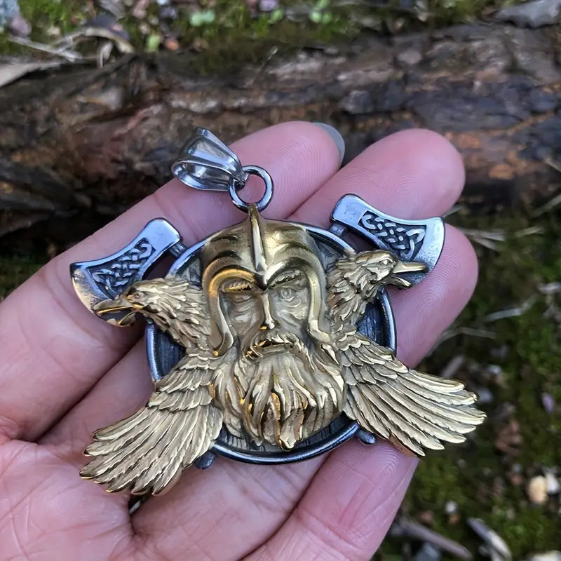 Viking Odin's Axe Men's Pendant Necklace