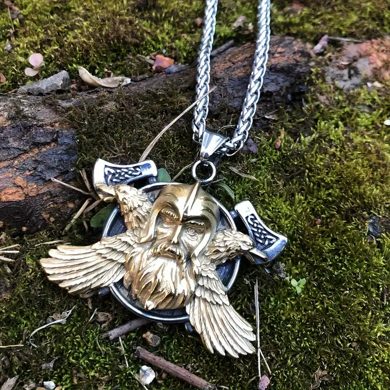 Viking Odin's Axe Men's Pendant Necklace