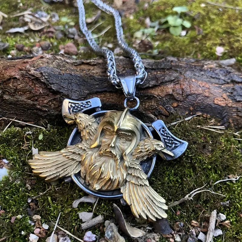 Viking Odin's Axe Men's Pendant Necklace