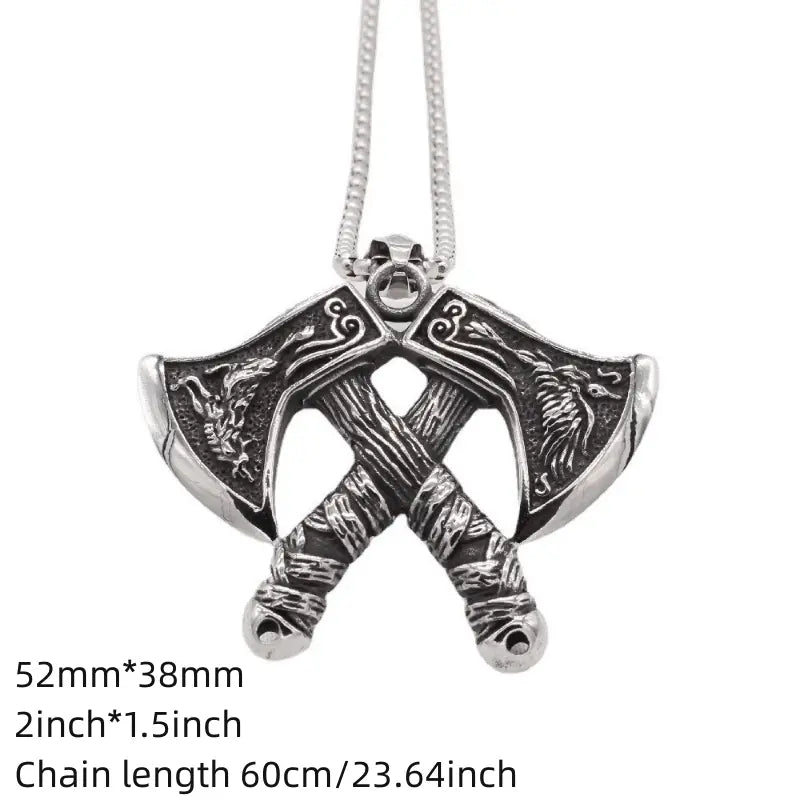 Viking Axe Pendant Necklace