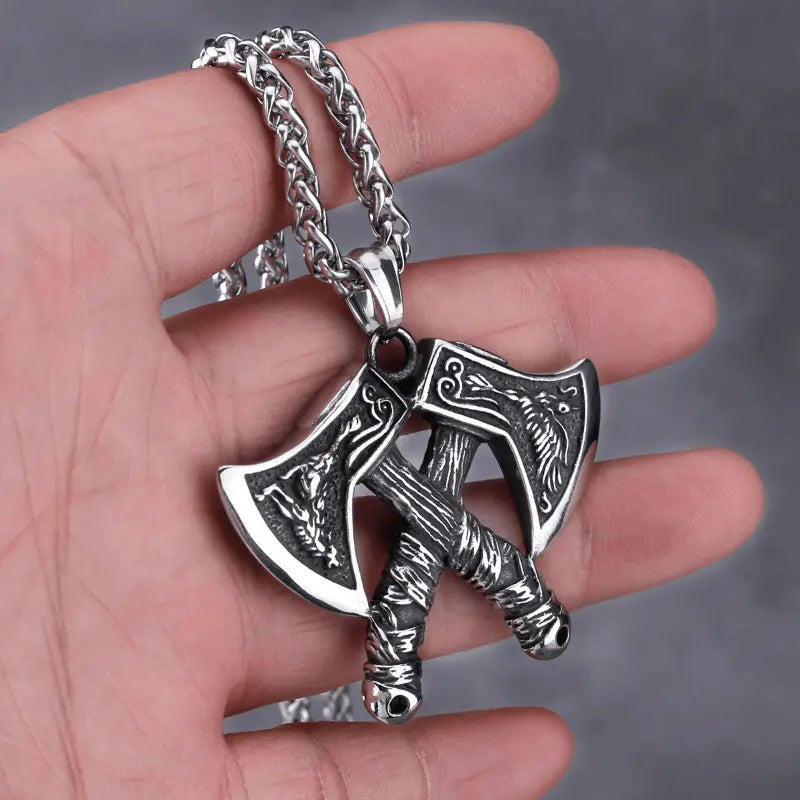 Viking Axe Pendant Necklace