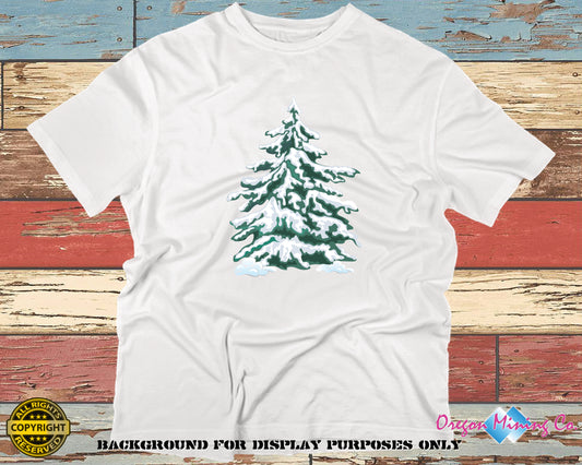 Snow Pine Tree. PNG Digital Print file.