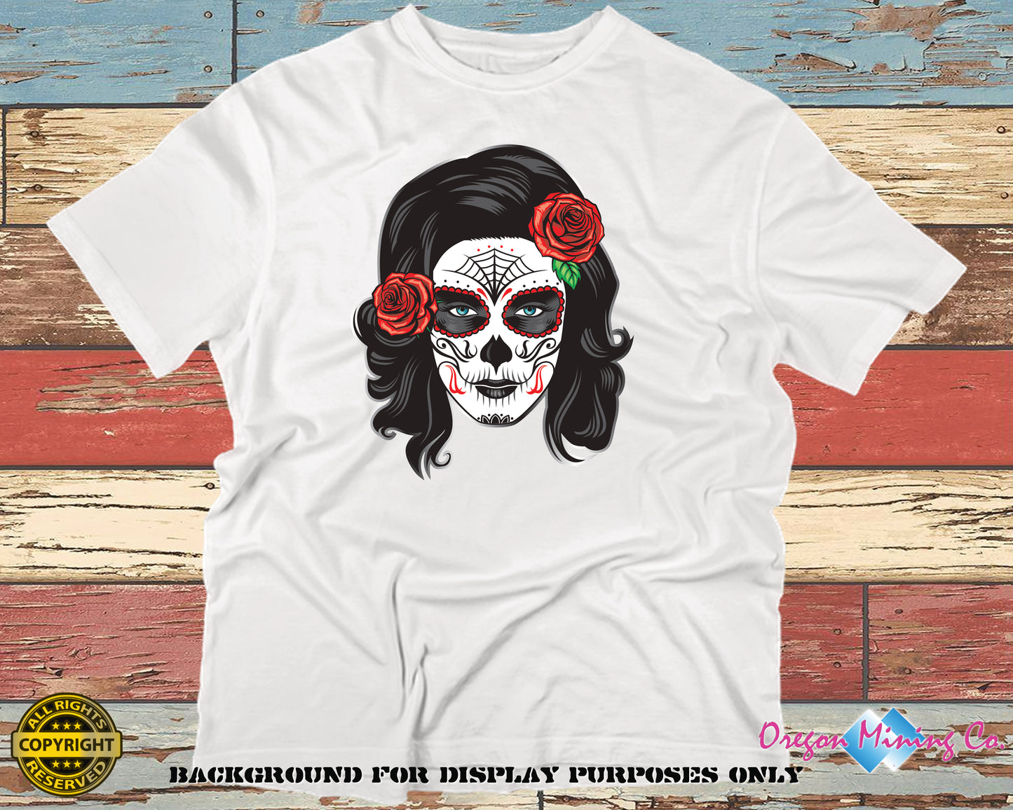 Sugar Skull Girl. PNG Digital Print file.