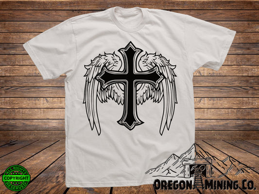 Winged Cross. SVG Digital Cut or Print files.