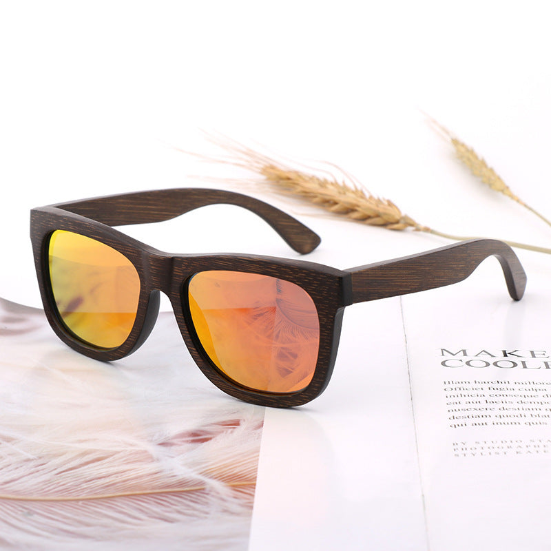 Retro wood style sunglasses