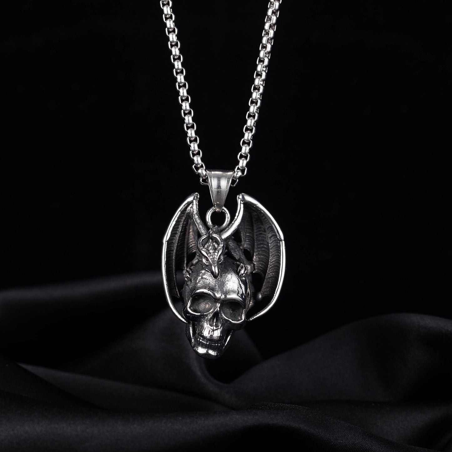 Dragon Skull Pendant Necklace