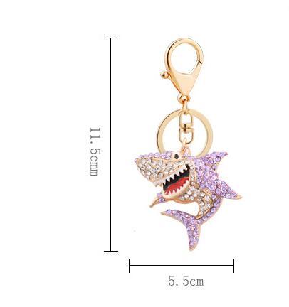 Bling Metal Shark Keychain