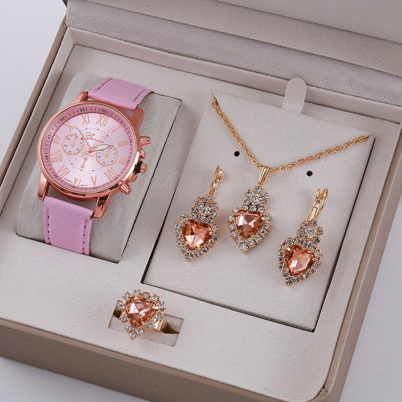 Ladies Graduated Watch Jewelry Set