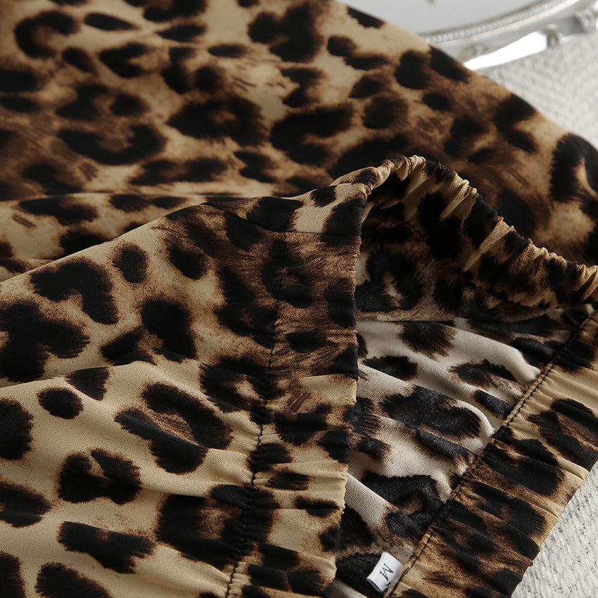 Leopard Print Loose And Breathable Pajama Set