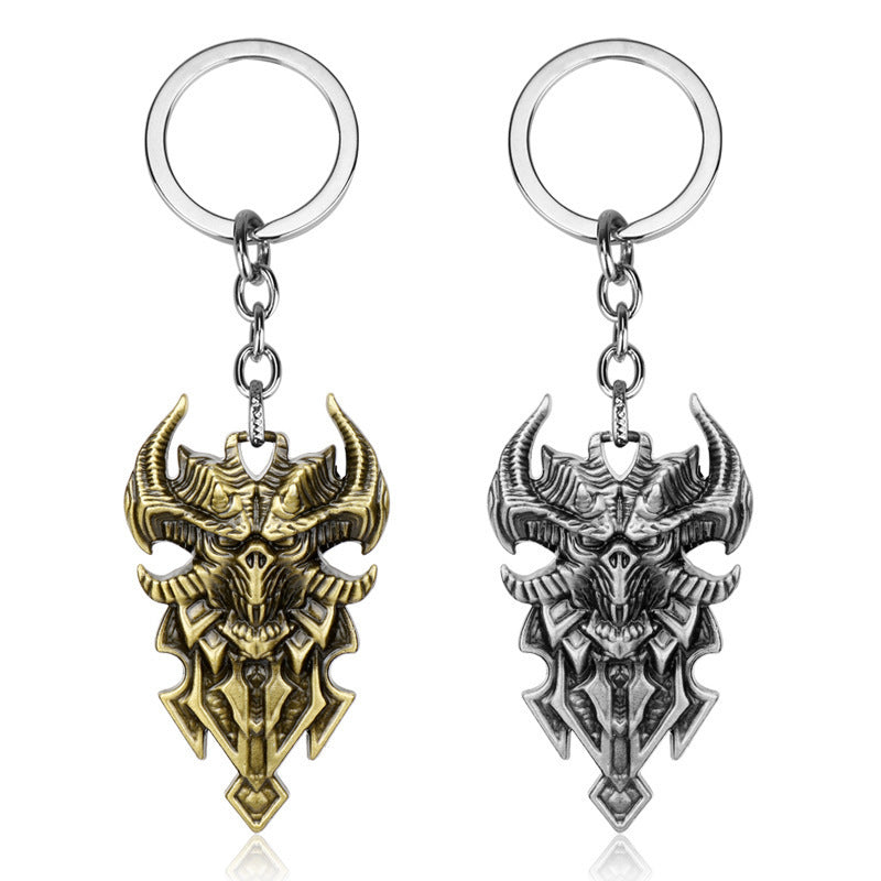 Sheep's Head Shield Keychain