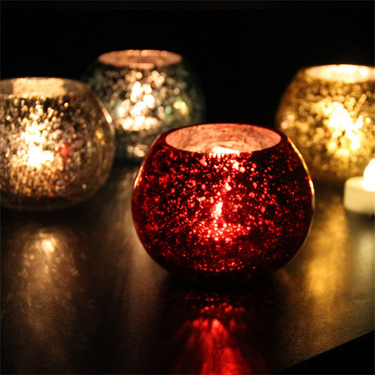 Christmas Glass Ball Candle Holder