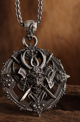 Samurai Devil Pendant Necklace