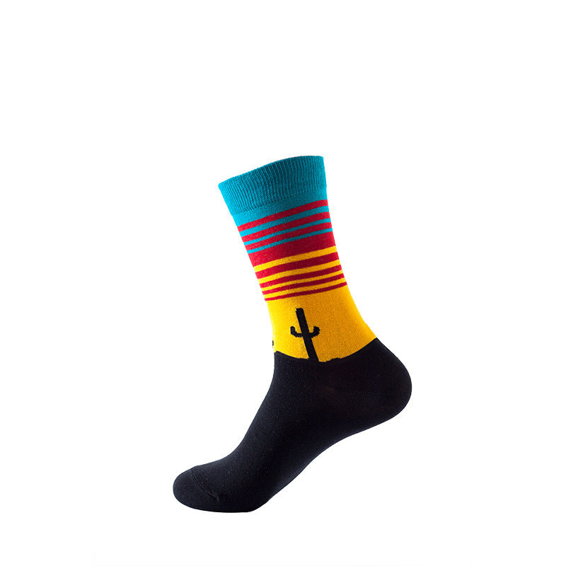 Mid Calf Fashion Trendy Socks